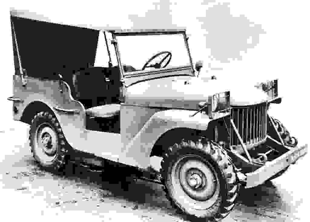 Enlarge 1940 Willys-Overland Willys Quad GPW ('Jeep') Prototype Rt Frt Qtr BW.jpg